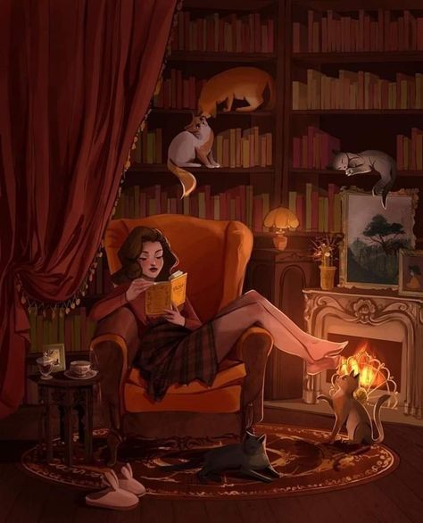 Cat Library, Witch Illustration, 2023 Books, Illustration Ideas, Witch Art, Wow Art, Cozy Mysteries, Arte Fantasy, Ethereal Art