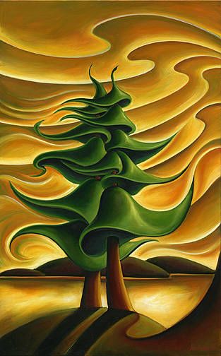 Wind Artwork, Abstract Tree, Canadian Art, Naive Art, Painting Art Projects, Tree Art, Whimsical Art, Abstract Art Painting, Painting Inspiration