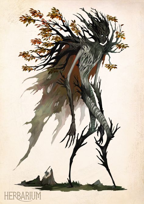 Monster Creature Art, Eldritch Creature Design, Fae Creatures Art, Cool Monster Design, Fey Monster, Fae Monster, Monster Design Ideas, Fantasy Monster Concept Art, Plant Demon