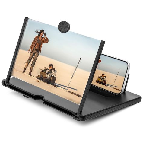 12'' Phone Screen Magnifier - Premium Screen Magnifier for Cell Phone - HD Phone Magnifier Screen - 3D Cell Phone Screen Magnifier - Cool Tech Gifts for Men - Cell Phone Accessories for All Ages Phone Magnifier, 3d Cell, Tech Gifts For Men, Cool Gadgets On Amazon, Screen Magnifier, Cool Tech Gifts, Cell Phone Screen, Cool Tech, Iphone Accessories