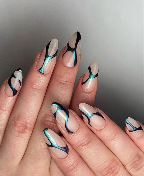 Bubble Nails, Ballet Nails, Chrome Nail Art, Formal Nails, Minimal Nails, Lines On Nails, Nail Stuff, Nails Desing, Neutral Nails