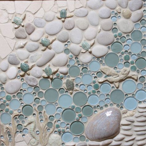 Nautical Tiles For Your Beach House. Custom Borders & Murals For Kitchen Backsplash, Bathroom, Shower Floor, Wall, And Pool | Ocean Dog Collection: Nautical Tiles, Decor Marin, Dream Beach Houses, Casa Country, Backsplash Bathroom, Beach House Interior, Beach Cottage Style, Dream Beach, Beach Bathrooms