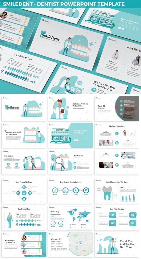 Dentist Powerpoint Presentation Template - 12 Files Dental Presentation, Case Presentation, Dental Marketing, Dental Kids, Powerpoint Presentation Design, Presentation Design Template, Templates Free Download, Powerpoint Presentation Templates, Powerpoint Design