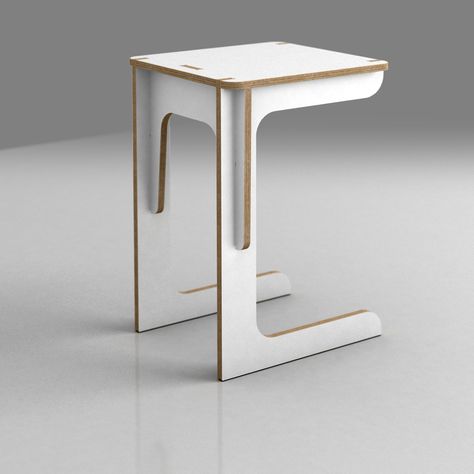 Bed side table on Behance Bedside Table Size, Cnc Furniture Plans, Sofa Arm Table, Cnc Table, Plywood Design, Cnc Furniture, Routeur Cnc, Coffee Table With Shelf, Flat Pack Furniture