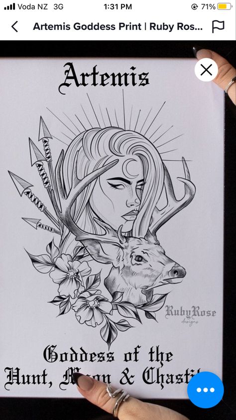 Greek Goddesses Tattoo, Hera Greek Goddess Tattoo, Artemis Goddess Drawing, Greek Goddess Tattoo Artemis, Goddess Tattoo Design Greek Mythology, Hera Tattoo Design, Hera Goddess Tattoo, Artemis Goddess Tattoo, Artemis Sketch