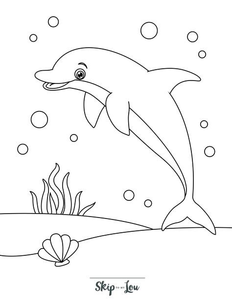 Free Printable Images, Fish Theme, Dolphin Coloring Pages, Coloring Worksheet, Skip To My Lou, Ice Scream, Printable Images, Dot Markers, Easy Coloring Pages