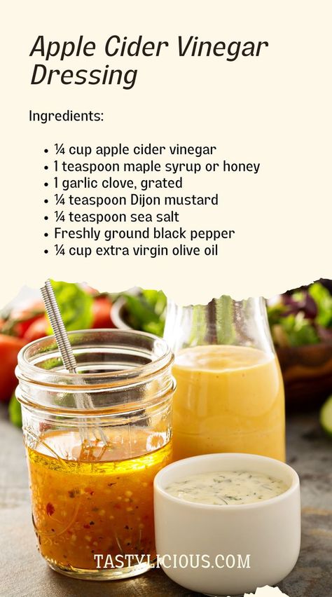 Apple Cider Vinegar Dressing Recipe | Apple Cider Vinegar Salad Dressing | salad dressing with apple cider vinegar and honey | olive oil and apple cider vinegar dressing | honey apple cider vinegar dressing Apple Vinegar Dressing, Healthy Apple Cider Vinegar Dressing, Keto Apple Cider Vinegar Dressing, Pickling With Apple Cider Vinegar, Salsa Recipe With Apple Cider Vinegar, Honey Vinegrette Dressing, Apple Cider Vinegar Salad Dressing Easy, Olive Oil And Acv Salad Dressing, Apple Cider Vinegarette Salad