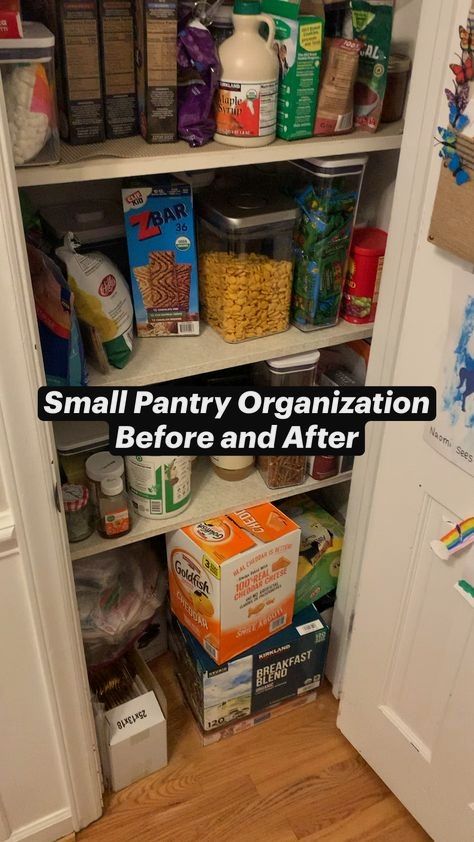 #organizer #storageideas #storagehacks #diystorage Pantry Organization And Storage, Small Kitchen Ideas Pantry, Good Pantry Organization, Food Cabinet Organization Cupboards, How To Organize Snacks In Pantry, Tiny Pantry Organization Ideas Storage, Overstock Pantry Organization, Triangle Pantry Organization, Snack Closet Organized Pantry