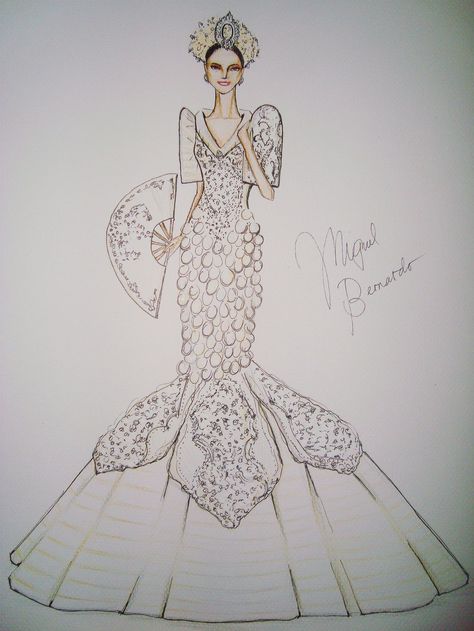 Miss Philippines National Costume 2015 by imiguelbernardo.deviantart.com on @DeviantArt Philippine Festival Costume Drawing, Festival Costumes Drawing, Festival Gown Philippines, Sinulog Festival Costume Sketch, Festival Costume Drawing, Sinulog Festival Costume Drawing, Filipiniana Drawing, Sinulog Outfit, Festival Costumes In The Philippines