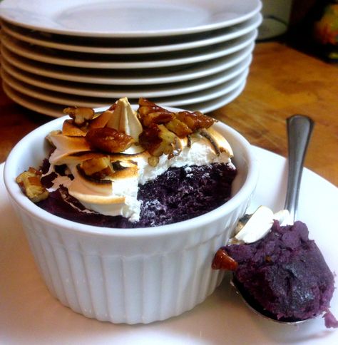 Purple Potato Recipes, Okinawan Sweet Potato, Sweet Potato Pudding, Ube Recipes, Purple Sweet Potato, Purple Sweet Potatoes, Fall Dishes, Thanksgiving Food, Gluten Free Sugar Free