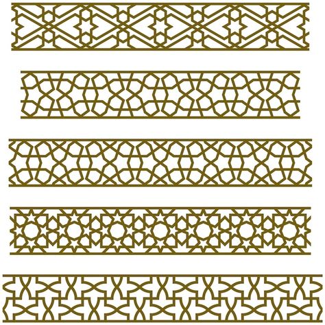 Moroccan Border Design, Morocco Pattern Design, Islamic Design Pattern Drawing, Islamic Patterns Vector, Modern Islamic Pattern, Marocco Pattern, Moroccan Design Pattern, Jaali Pattern, Moroccan Patio