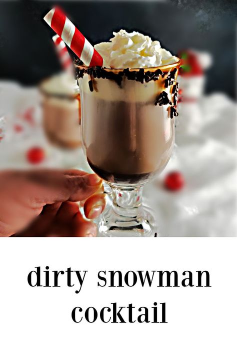 Snowman Drink, Snowman Cocktail, Cacao Hot Chocolate, Hot Chocolate Ice Cream, Baileys Drinks, Baileys Cocktails, Homemade Baileys, Chocolate Liqueur, Winter Cocktails