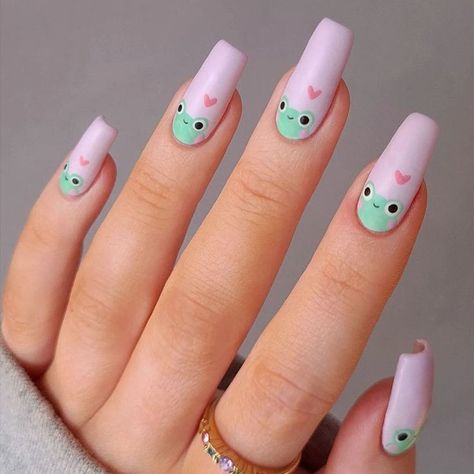 Animal Nail Designs, Pastel Nails Designs, Animal Nail Art, Funky Nail Art, Animal Print Nails Art, Cute Simple Nails, Coffin Press On Nails, Animal Nails, Cute Gel Nails