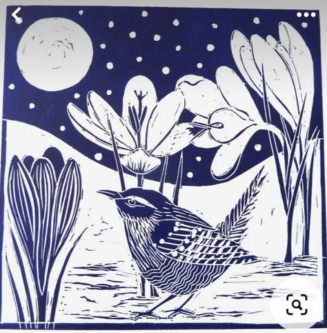 Linocut Birds, Linocut Cards, Lino Printing, Linocut Printmaking, In Her Studio, Lino Art, Falling Snow, Lino Cut, White Artwork