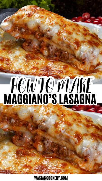 Maggiano's Lasagna is a classic Italian-American dish known for its rich layers of ground beef, Italian sausage, creamy ricotta cheese, and perfectly cooked lasagna noodles. Topped with melted mozzarella and Parmesan, this hearty casserole is baked to perfection, creating a flavorful and comforting meal that is ideal for family gatherings and special occasions. Meaty Cheesy Lasagna Recipe, Lasagna Italian Sausage, Lasagna Recipe With Ricotta Healthy, Beef Italian Sausage Recipes, Best Oven Meals, Best Authentic Lasagna Recipe, Black Lasagna Recipe, Homemade Lasagna Sheets Recipe, White Lasagna Recipe Vegetarian