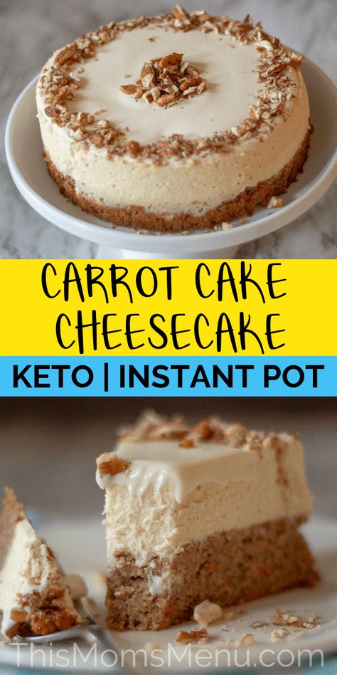 Biscotti Cheesecake, Keto Instant Pot, Dessert Oreo, Carrot Cake Cheesecake, Desserts Keto, Cake Cheesecake, Postre Keto, Cheese Cookies, Keto Cake