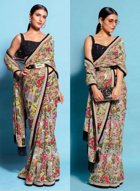 Sabyasachi Belt, Fatima Sana Shaikh, Alia Bhatt Hairstyles, Saree Belt, Sabyasachi Saree, Saree Inspiration, Saree Drapes, Indian Goddess Kali, Sabyasachi Sarees