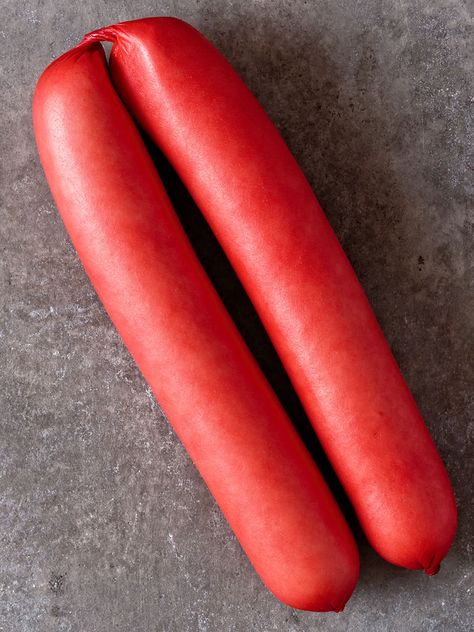 Saveloy-Australian Homemade Bologna, Vienna Sausages, Summer Sausage Recipes, Homemade Hot Dogs, Cured Meat Recipes, Sausage Making Recipes, Salami Recipes, Vienna Sausage, Homemade Sausage Recipes