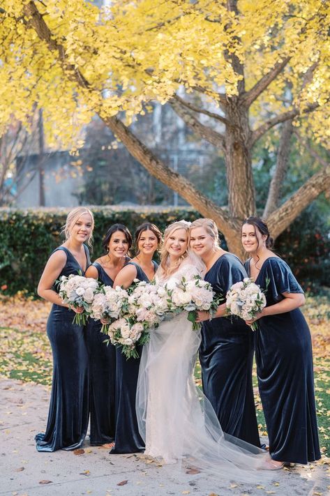 Fall Wedding | DeKalb Courthouse | Atlanta, GA Dark Blue Velvet Bridesmaid Dresses Steel Blue Bridesmaid Dresses Winter, Blue Velvet Bridesmaid Dresses Winter, Light Blue Velvet Bridesmaid Dresses, French Blue Velvet Bridesmaid Dresses, Velvet Dusty Blue Bridesmaid Dress, Velvet Blue Bridesmaid Dresses, November Wedding Blue, Navy Velvet Bridesmaid Dress, Dusty Blue Velvet Bridesmaid Dresses