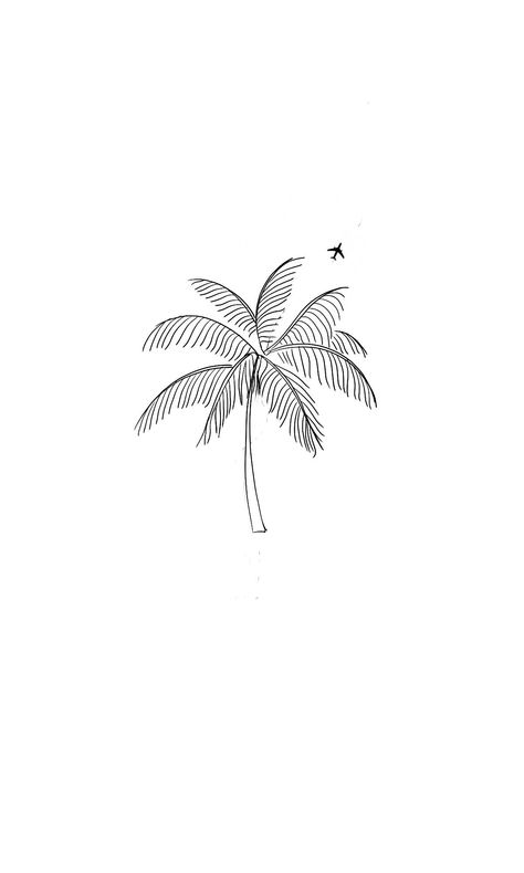 Oma Tattoo, Florida Inspired Tattoo, Fiji Tattoo, Sc Stickers, Palm Tree Outline, Tatto Designs, Holiday Tattoo, Matching Bff Tattoos, Minimal Tattoo Designs