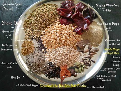 Indian Vegetable Recipes, Masala Powder Recipe, Spice Blends Recipes, Lentil Dishes, Bath Powder, Spice Mix Recipes, Bath Recipes, Powder Recipe, Homemade Spices