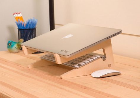 Top 8 Easiest DIY Laptop Stand Ideas to Help You Improve Your Work Effective - Remodel Or Move Viking Bench, Adjustable Sawhorse, Diy Laptop Stand, Laptop Stand Wood, Wooden Laptop Stand, Fan Stand, Diy Desktop, Workspace Desk, Floating Bookshelves