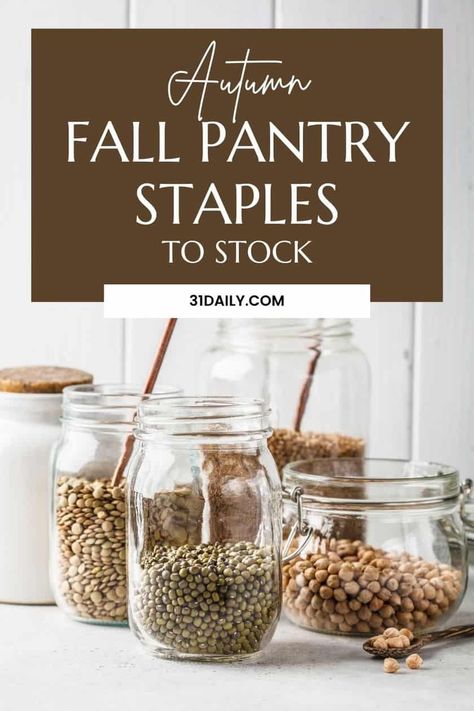 Stocking up on fall pantry staples is an autumn right of passage. Having a fully-stocked pantry for fall baking and easy autumn cooking makes meals and treats of the season easy. Fall Pantry Stock Up, Autumn Cooking, Stocked Pantry, Grocery Staples, Grocery Budget, Fall Cooking, Fall Staples, Grocery Budgeting, Cooking Wine