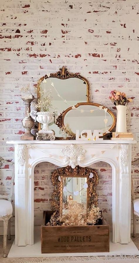 Bedroom Fireplace Mantle, French Country Fireplace, French Fireplace Mantel, Farmhouse Fireplace Decor, Country Fireplace, French Fireplace, Sitting Room Decor, Parisian Decor, Castle Decor