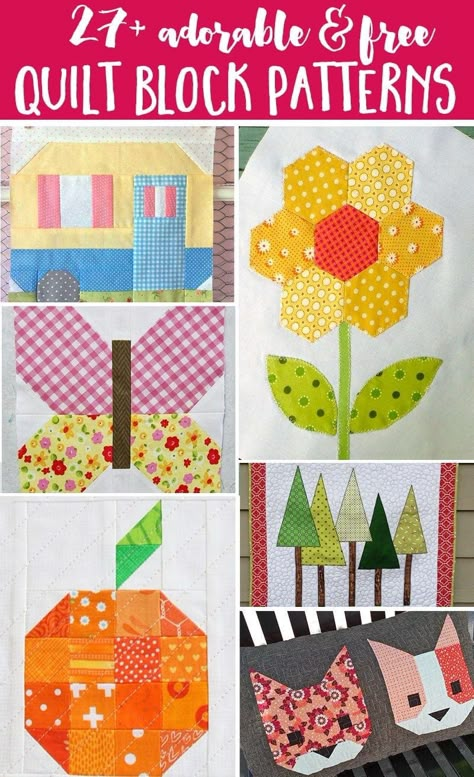 Paper Pieced Quilt Patterns Free Simple, Free 6 Inch Quilt Block Patterns, Quilt Themes Ideas, Flower Quilt Blocks Easy, Easy Sunflower Quilt Block Pattern Free, Easy Flower Quilt Block Free Pattern, 6 Inch Quilt Block Patterns Free, Quilt Flower Blocks, Small Quilting Projects Gift Ideas Free Pattern