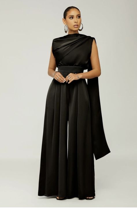 Elegant Pants Suits Wedding, Women Black Tie Event Outfit, Plus Size Black Tie Event Dresses, Wide Leg Jumpsuit Formal, Jumpsuit Elegant Formal, Elegant Evening Jumpsuits, Bridesmaid Jumpsuit, Prom Jumpsuit, Formal Jumpsuits