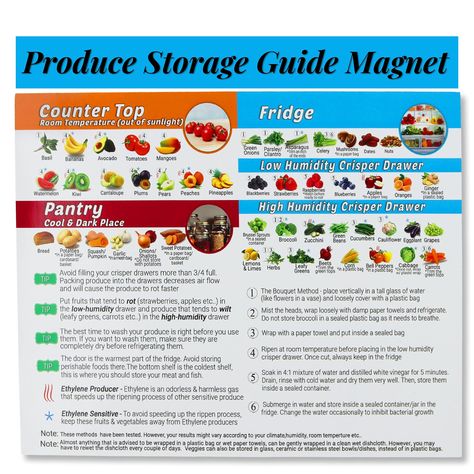 Kitchen Cheat Sheets, Conversion Chart Kitchen, Produce Storage, Sweet Potato Bread, Kitchen Fridge, Cooking Measurements, Kitchen Fridges, Store Food, Food Accessories