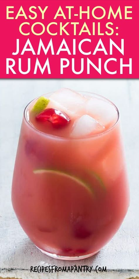 This delicious and colourful Jamaican Rum Punch is the perfect make-ahead drink needing only 5 ingredients!! A great, easy and refreshing Jamaican Rum Punch Recipe for a crowd. This Caribbean Rum Punch cocktail is great to serve all year long. #rumpunch #Jamaican #punch #caribbeanpunch #jamaicanrecipe #Caribbeanrecipe #jamaicanpunch #rum #cocktail #fruitpunch #drinks Mixed Rum Drinks, Mixed Drinks For A Crowd, Pineapple Rum Punch Recipes, Rum Cocktail Recipes Easy, Rum Punch Batch Recipes, Easy Rum Drinks 3 Ingredients, 151 Rum Drinks Recipes, Malibu Rum Drinks Recipes Easy, Rum Punch Recipes Easy