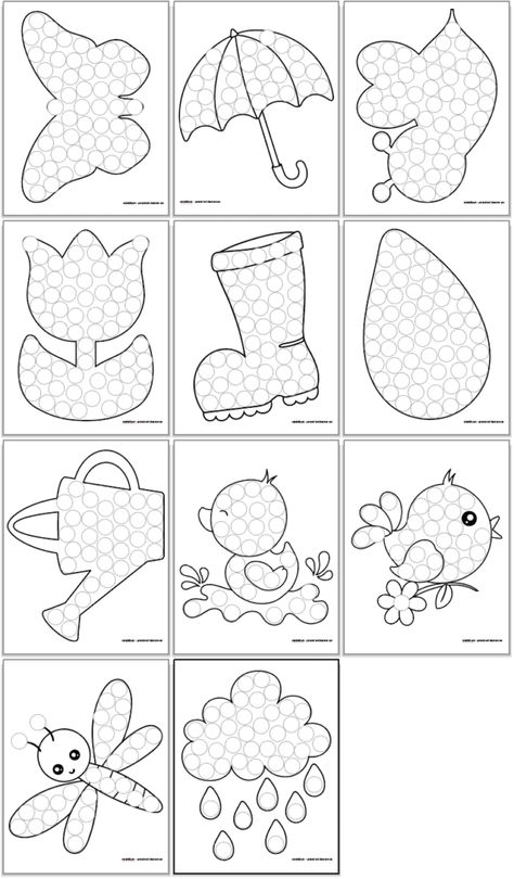 Easter Dot Art Printables, Easter Do A Dot Printables Free, Spring Do A Dot Printables Free, Easter Dot Marker Printables, Preschool Dot To Dot Printables Free, Easter Dot To Dot Printables, Spring Dot Marker Printables Free, Spring Theme Toddlers, Spring Dot Art