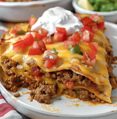 Layered Taco Bake | Easy And Delicious Casserole - My Home Made Recipe Taco Bake With Soft Tortillas, Layered Tortilla Bake, Taco Casserole Bake With Tortillas, Taco Bake Casserole With Tortillas, Taco Bake Casserole, Layered Taco Bake, Taco Casserole Bake, Mexican Casseroles, Casserole Ideas