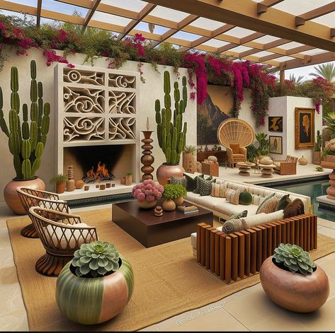 I’m a SECTION-Type Of Person 🤷🏻‍♂️: My @giLherrera twist of Modern Mexican Hacienda “Outdoor Living” with a Los Cabo’s VIBE . At CoLores Decor Our team is constantly experimenting with textures & “WOW” styles for a UNIQUE statement design for any room…Introducing TOP 🇲🇽 MeXican Artisan Design & CATAPULTING our culture’s Talent through the vision of our founder, GiL Herrera @giLherrera ♥️ . We work with many Hotels, Restaurants, Interior Design Studios. We Can do CUSTOM dimensions/colors/desig... Mayan Decor Interior Design, Oaxaca Interior Design, Hacienda Style Homes Mexican Interior, Mexican Inspired Interior Design, Modern Mexican Interior Design, Mexican Decor Living Room, Mexican House Decor, Mexican Modernism Interior, Modern Mexican Hacienda