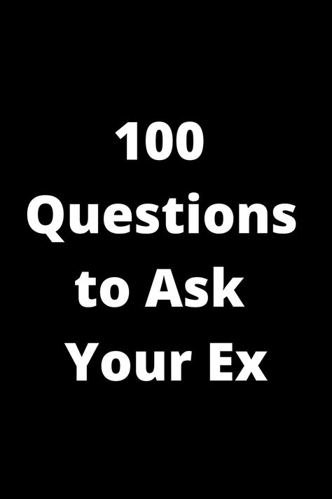 Explore 100 thought-provoking questions to ask your ex. Whether you're seeking closure, understanding, or simply a way to reconnect, these questions can help facilitate open communication. Dive deep into reflections of the past and gain insights into the relationship that once was. Start a meaningful conversation today with "100 Questions to Ask Your Ex". Questions To Ask Your Ex Boyfriend Deep, Questions To Ask Your Ex Girlfriend, Questions To Ask Your Ex Boyfriend, Hard Questions To Ask, 100 Questions To Ask, Deep Questions To Ask, Deep Talks, Family Counseling, 100 Questions