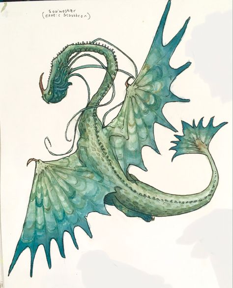 Httyd Water Dragons, How To Train Your Dragon Species, Httyd Scaldrun, How To Train Your Dragon Artwork, Httyd Hybrid Dragons, Httyd Dragon Art, Dragons From How To Train Your Dragon, Httyd Art Fanart, Httyd Art Dragons