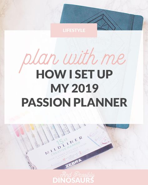 Plan With Me: How I Set Up My 2019 Passion Planner Passion Planner Inspiration, Passion Journal, Life Organizer, Planner Review, Ultimate Planner, Hourly Planner, Planner Tips, Plan With Me, Planner Obsessed