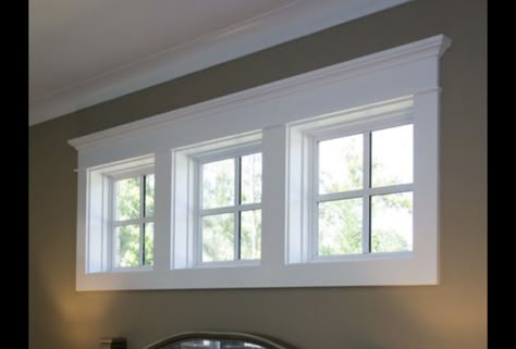 Farmhouse Interior Trim, Window Millwork, Shop House Kitchen, Bridgerton Room, Bay Window Trim, Window Trim Ideas Interior, Adu Living Room, Cape Cod Farmhouse, Cedar Farmhouse