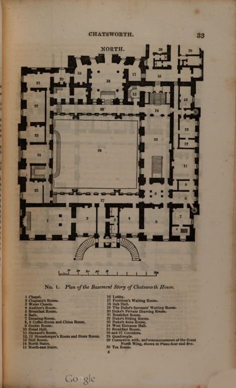 Chatsworth House - Plan of the basement story House Floorplan, Duke Of Devonshire, Chatsworth House, Basement House, Book Catalogue, English Country House, The Basement, Digital Library, The Peak