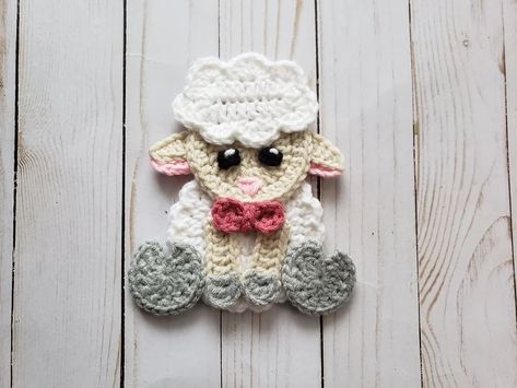 Peep the Sheep Applique Pack Crochet Pattern Only Sheep - Etsy Canada Crochet Lips, Sheep Applique, Caron One Pound Yarn, Sheep Pattern, Crochet Applique Patterns Free, Fall Ornaments, Elephant Applique, Crochet Unique, Crochet Sheep