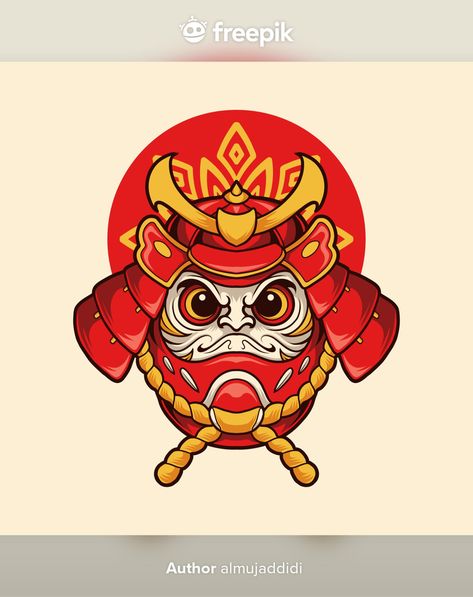 Tattoo Daruma, Daruma Tattoo, Daruma Doll Tattoo, Japanese Daruma, Traditional Japanese Tattoo Flash, Tattoo Japan, Koi Tattoo Sleeve, Tattoo Japanese, Necklace Tattoo