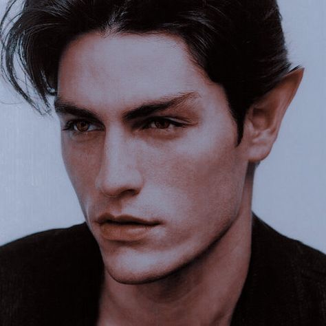 Fae Ears Aesthetic Male, Rhysand Fancast, Male Fae Aesthetic, Dark Elf Male, Dark Fae Aesthetic, Forest Elf Aesthetic, Drow Male, Elf Aesthetic, Acotar Aesthetic