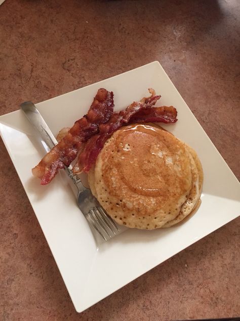 Pancakes & Bacon Pancakes Bacon, Pancakes And Bacon, Bacon Bits, Quotes God, Breakfast In Bed, Yummy Foods, Food Obsession, 1 Egg, Christian Quotes