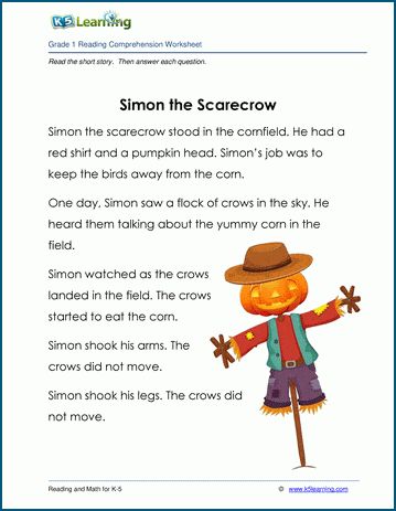 Simon the Scarecrow - kids story.  Fiction, 140 words.  Comprehension questions follow the story.  These fables provide reading practice. Worksheets | Reading | Grade 1 | Printable Scarecrow Worksheets, Log Math, Fable Stories, Early Science, Cursive Writing Worksheets, Comprehension Exercises, Reading Comprehension Questions, Grade Spelling, Reading Practice