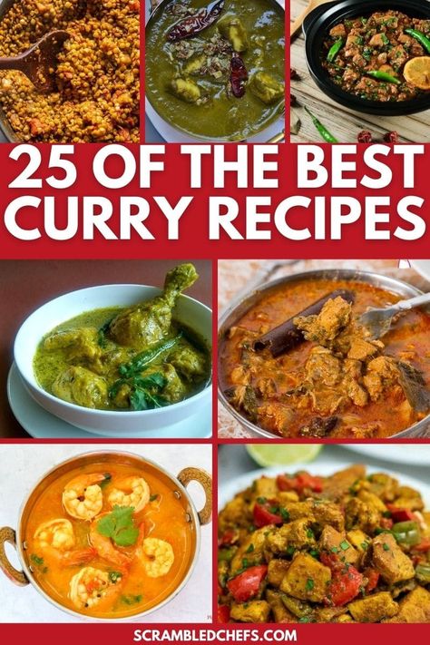 Explore new flavors with this delicious list of copycat curry recipes! These homemade curry recipes are full of flavor and easy to prepare! Homemade curry recipes are just what you need to add flavor to your menu. This list is full of chicken curry, fish curry, vegan curry, and authentic curry you can easily make at home. #Curry #IndianCurry #JamaicanCurry #ThaiCurry #CurryRecipes #AuthenticCurry Authentic Chicken Curry Recipe, Ministry Of Curry Recipes, Different Curry Types, Beginner Curry Recipes, Types Of Curry, Chip Shop Curry Sauce Recipe, Dahi Chicken Recipe, Homemade Curry Recipe, Wings Sauce