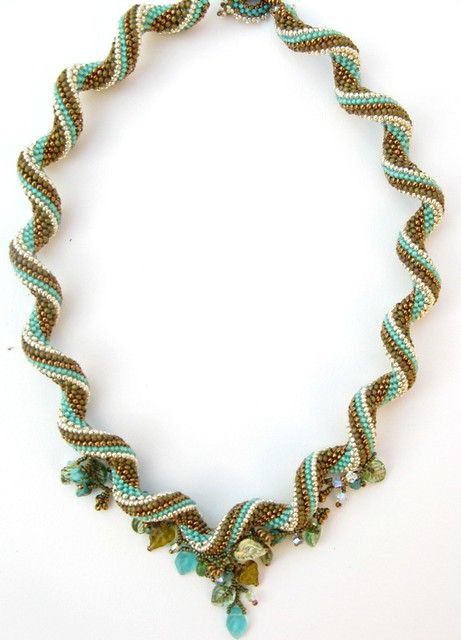 Spiral Beaded Necklace, Cellini Spiral, Spiral Jewelry, Beadwork Tutorial, Spiral Necklace, Jewerly Beads, Bead Crochet Rope, Beaded Jewlery, Beautiful Beadwork