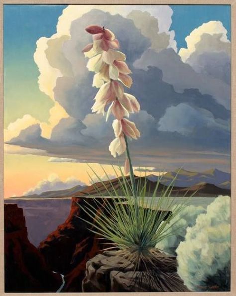 Doug West Cloud Shading, Southwestern Art, Chosen One, Desert Art, Blue Rain, Southwest Art, Santa Fe New Mexico, Favorite Artist, Cactus Y Suculentas