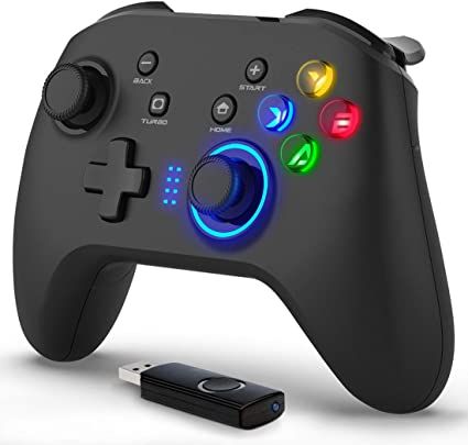 Amazon.com: Forty4 Wireless Gaming Controller, Dual-Vibration Joystick Gamepad Computer Game Controller for PC Windows 7/8/10/11, PS3, Switch- Black : Video Games Gaming Collection, Gaming Gadgets, It Technology, Amazon Fire Stick, Playstation Vr, Best Pc, Xbox Controller, Backlit Keyboard, Game Controllers