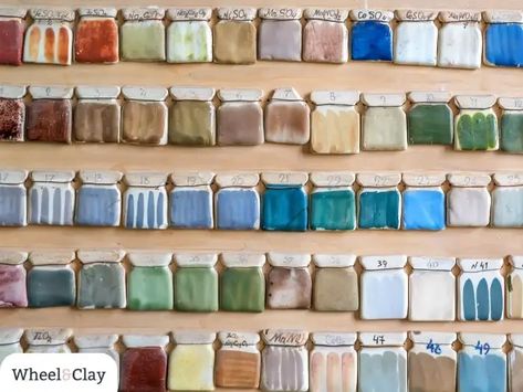 Glaze Test Tiles | Explanation & Creation | Wheel & Clay Glaze Test Tiles, Glaze Combinations, Tiles Ideas, Ceramic Glaze, Favorite Paint, Paint Samples, Instagram Inspiration, Painted Furniture, Glaze